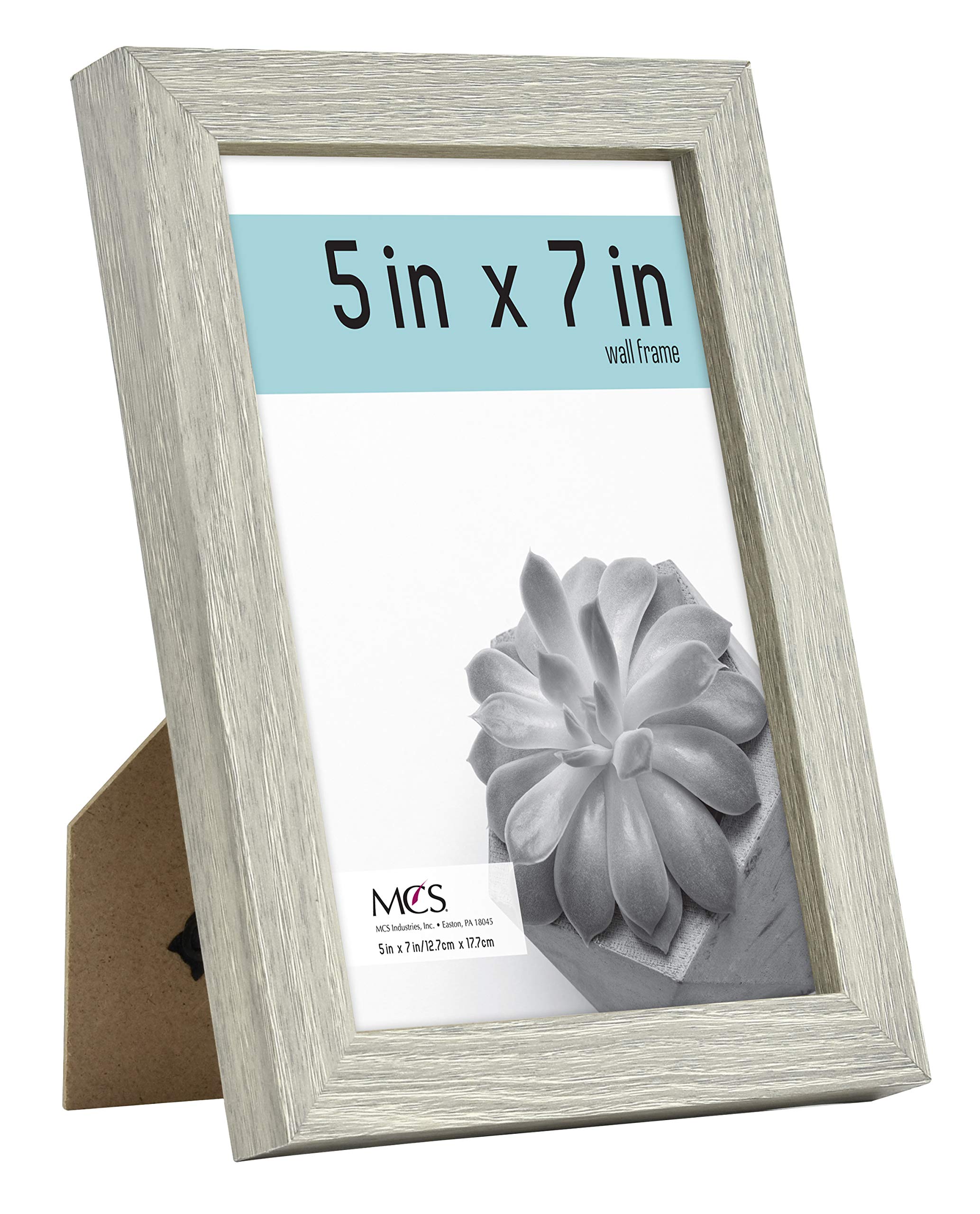 MCS Gallery Essential Picture Frames Set - 10 Piece Wall Photo Frames (4x6, 5x7, 8x10 Inches) - Gray Woodgrain for Home Decor, Living Room, Bedroom & Office Display