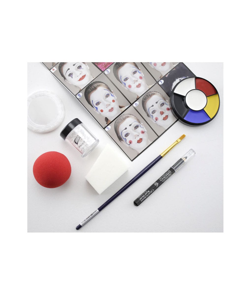 Professional Clown Makeup Kit for Face Painting - Halloween, Cosplay & Party Costume Makeup - Waterproof & Hypoallergenic for Kids & Adults