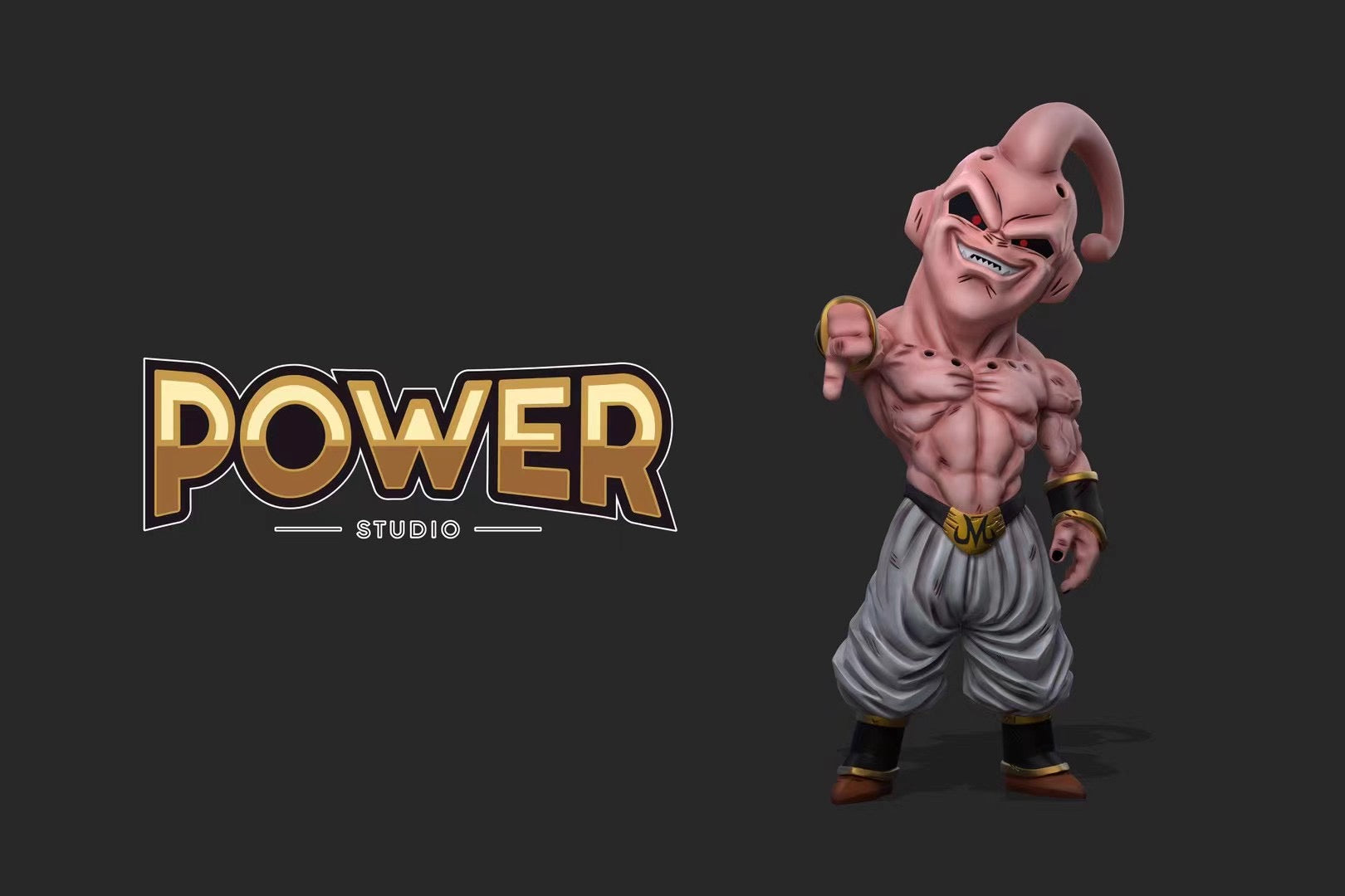 Power Studio Dragon Ball Z Big Majin Buu Action Figure - Collectible Anime Toy for Fans, Perfect for Display & Gifts | Home Decor, Office Display, Anime Collection