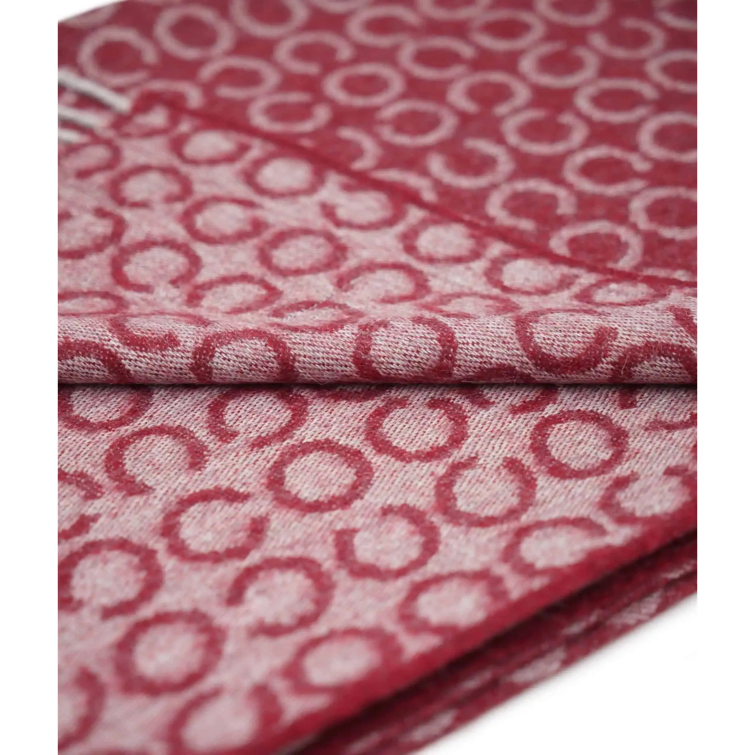 100% Pure Baby Alpaca Wool Sidney Throw Blanket - Wine Red & Grey (78