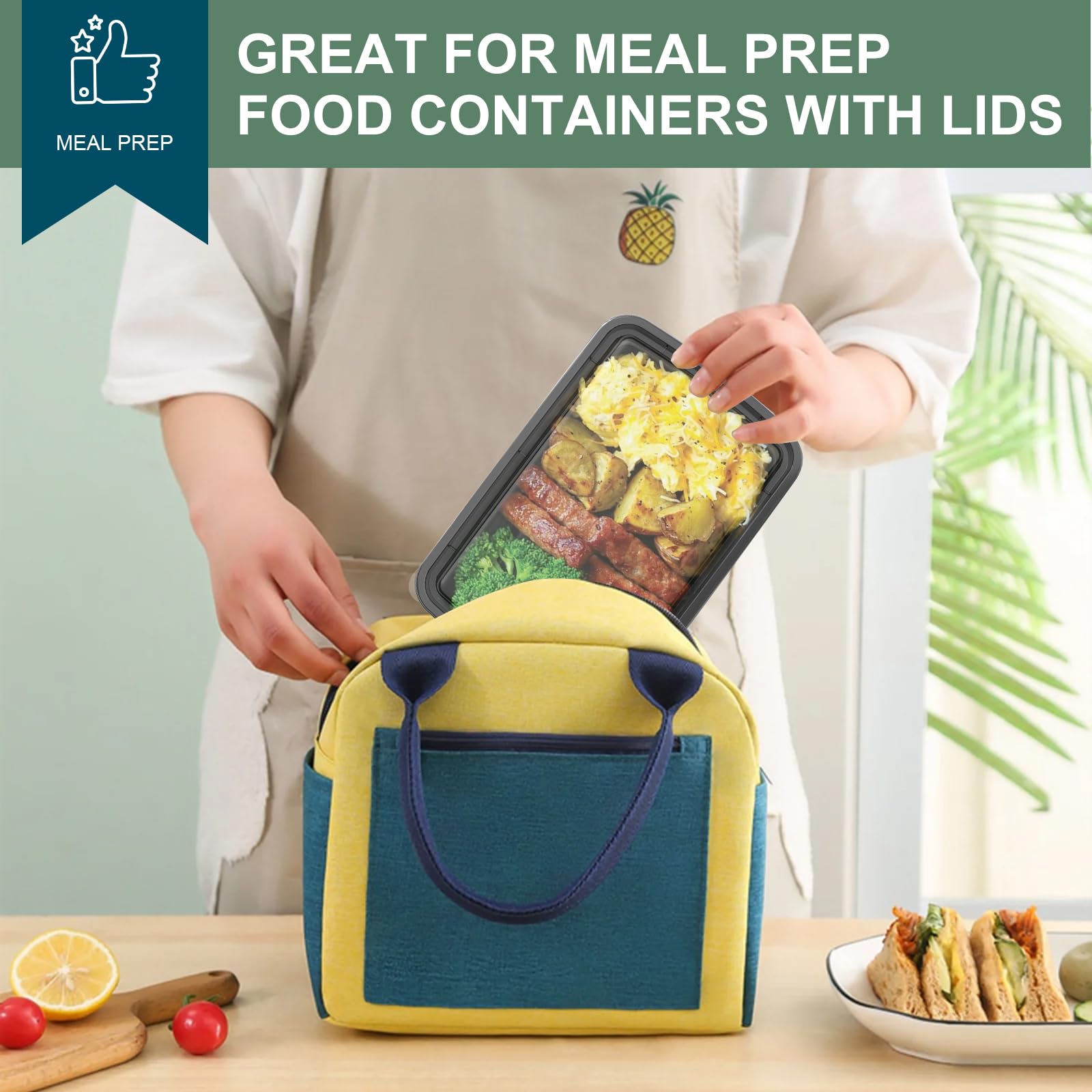 50 Pack Reusable Meal Prep Containers - 28 oz BPA-Free Plastic Food Storage Containers with Lids | Microwave, Dishwasher & Freezer Safe | Perfect for Meal Planning, Leftovers & On-the-Go Lunches