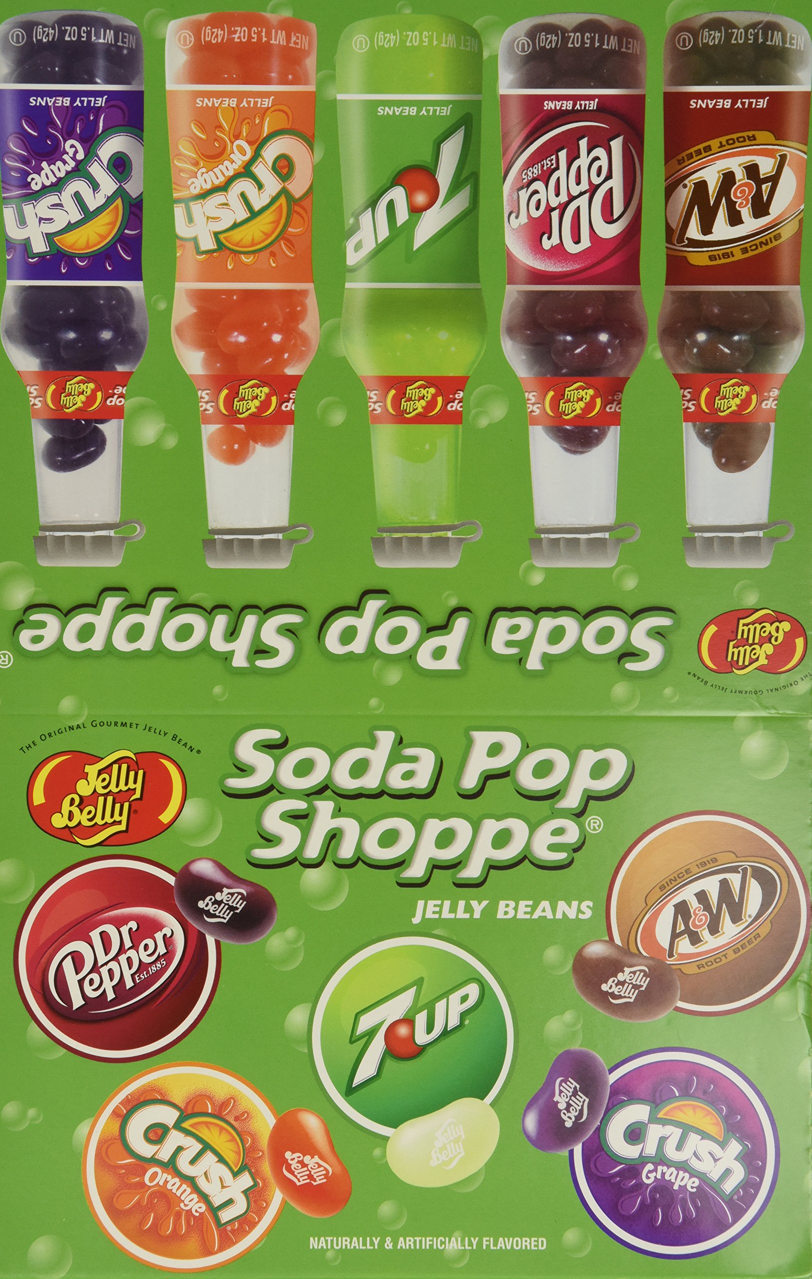 Jelly Belly Soda Pop Shoppe Jelly Beans - 24 Count Display Box of Assorted Flavors - Perfect for Party Favors, Office Snacks & Gift Baskets