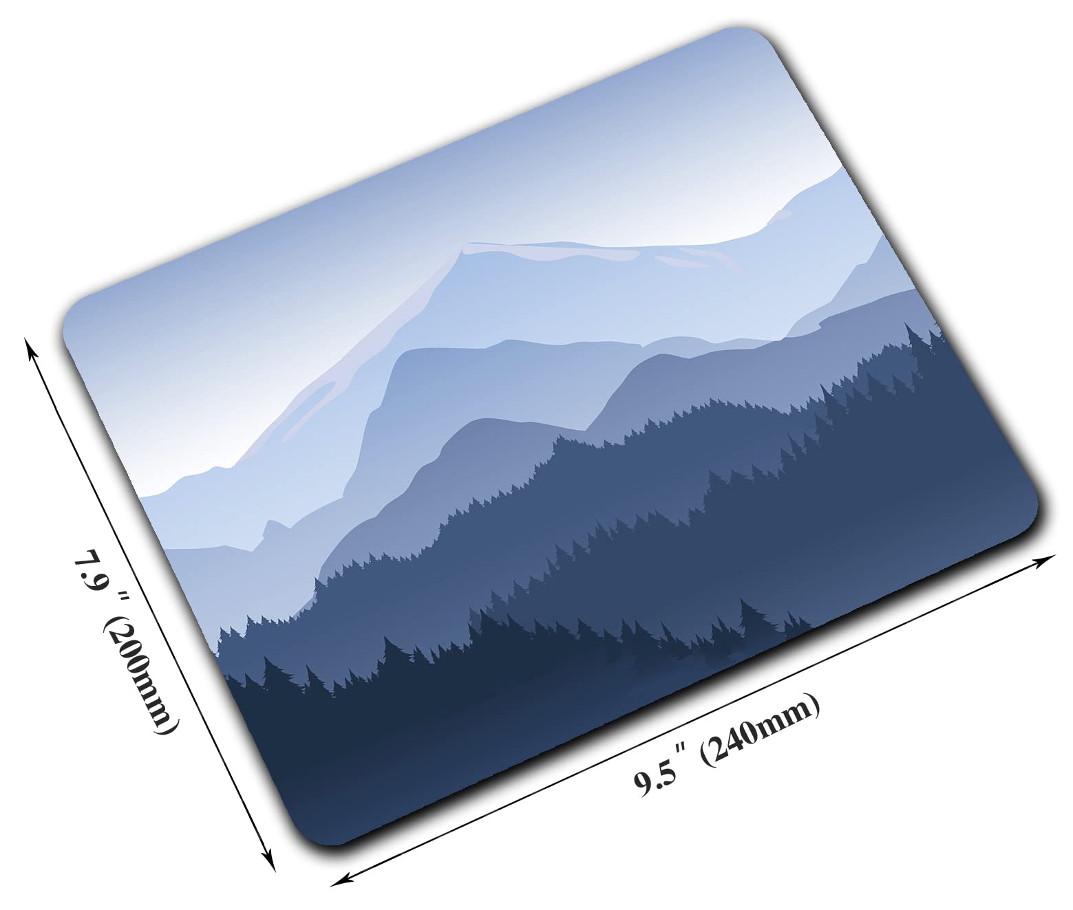 Premium Pine Forest & Distant Mountain Mouse Pad - Non-Slip Rubber Base, Large Wireless Mouse Mat for Laptop & PC - Perfect for Office, Gaming & Home Workspace Decor