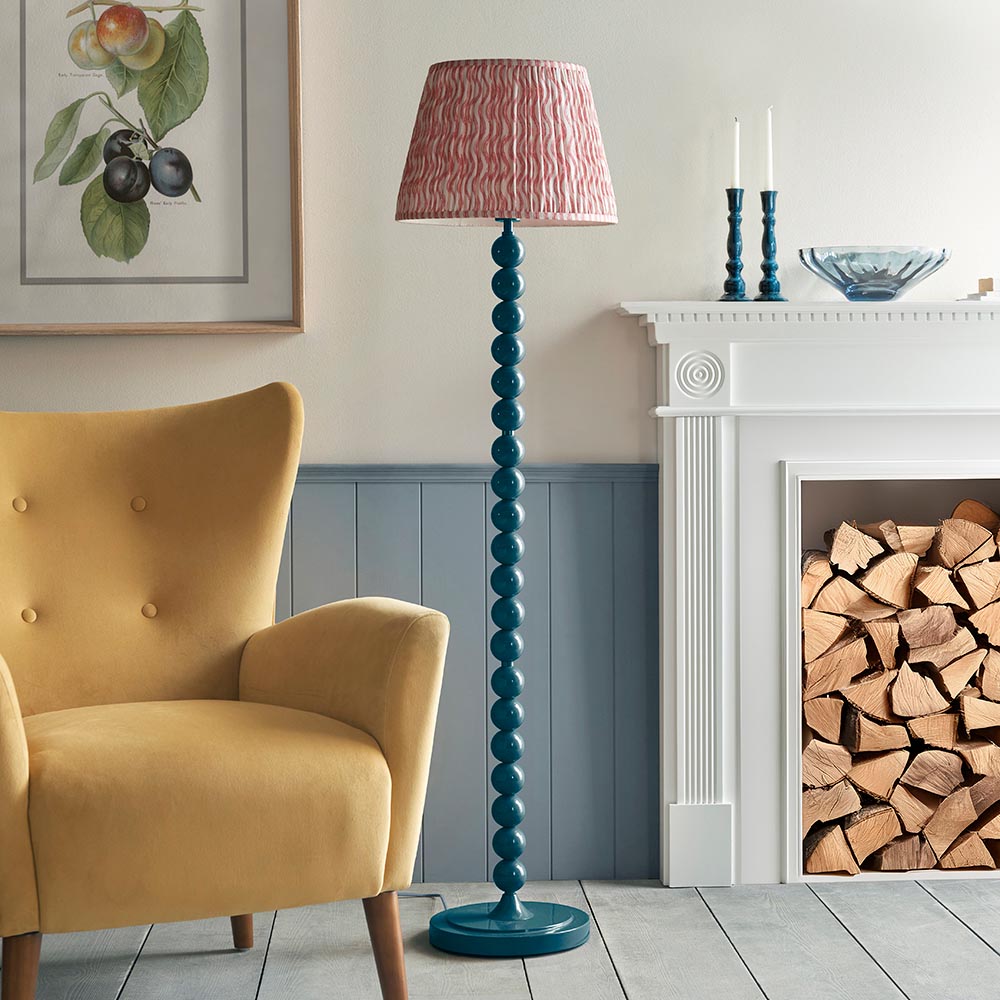 Auralis Ripple Floor Lamp with E27 Socket - Modern LED Standing Light for Living Room, Bedroom & Office - Adjustable Height in Multiple Finishes (Black, White, Bronze) - Perfect for Ambient Lighting & Home Decor
