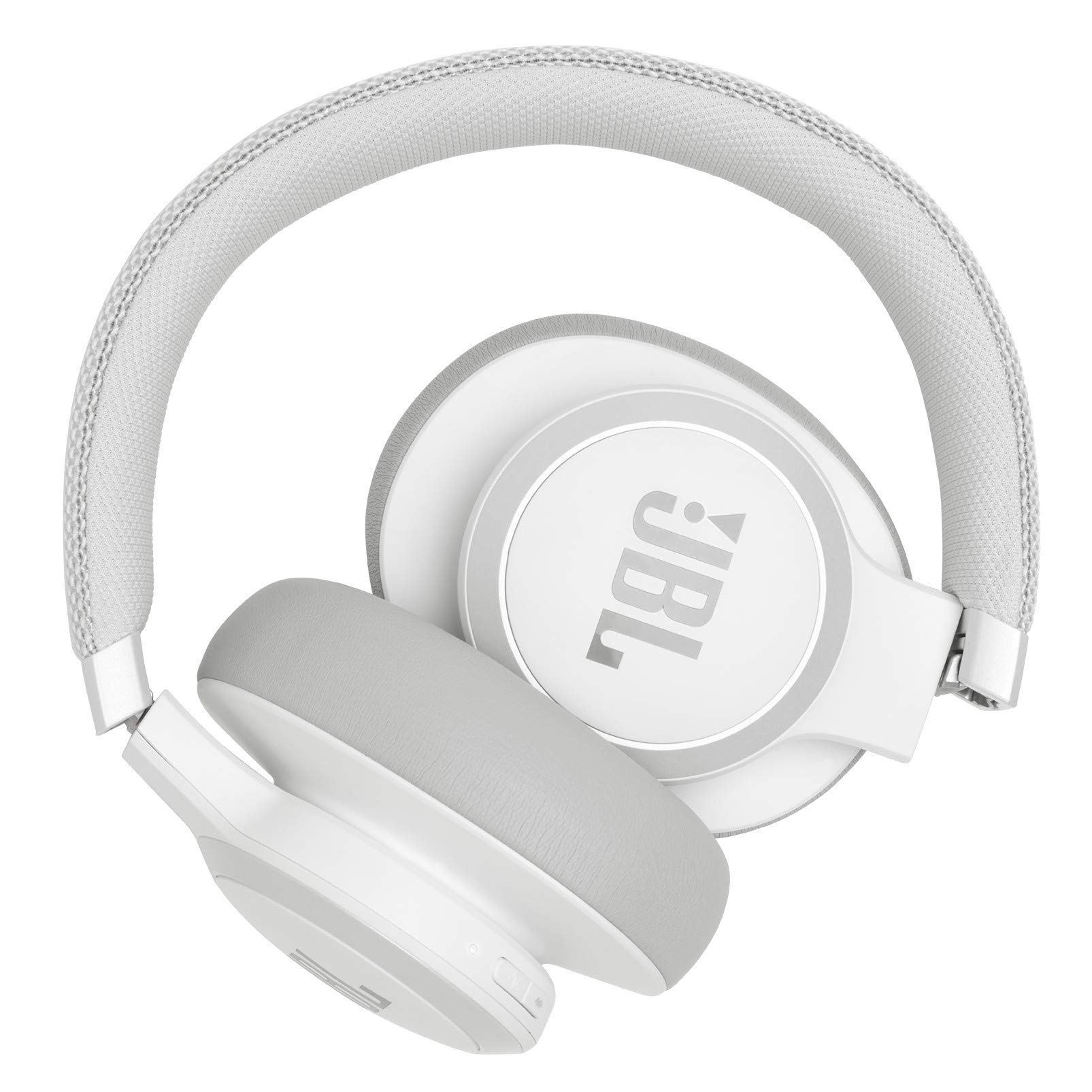 JBL Live 650BTNC Wireless Bluetooth Headphones with Active Noise Cancelling (ANC), 30-Hour Battery, Comfortable Over-Ear Design - White (Renewed) - Perfect for Travel, Work & Music Lovers