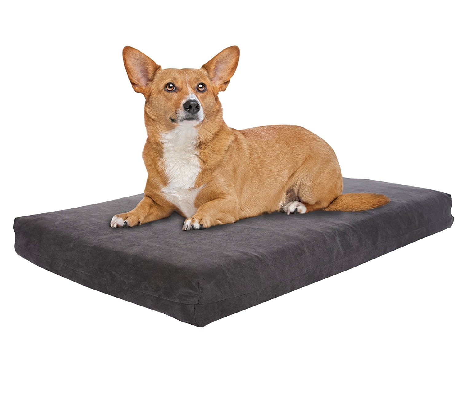 Orthopedic Dog Bed with Gel Memory Foam - Washable Pet Bed for Large & Medium Dogs | Removable Cover, Medium Gray | Perfect for Joint Pain Relief & Comfortable Sleeping in Living Room or Bedroom