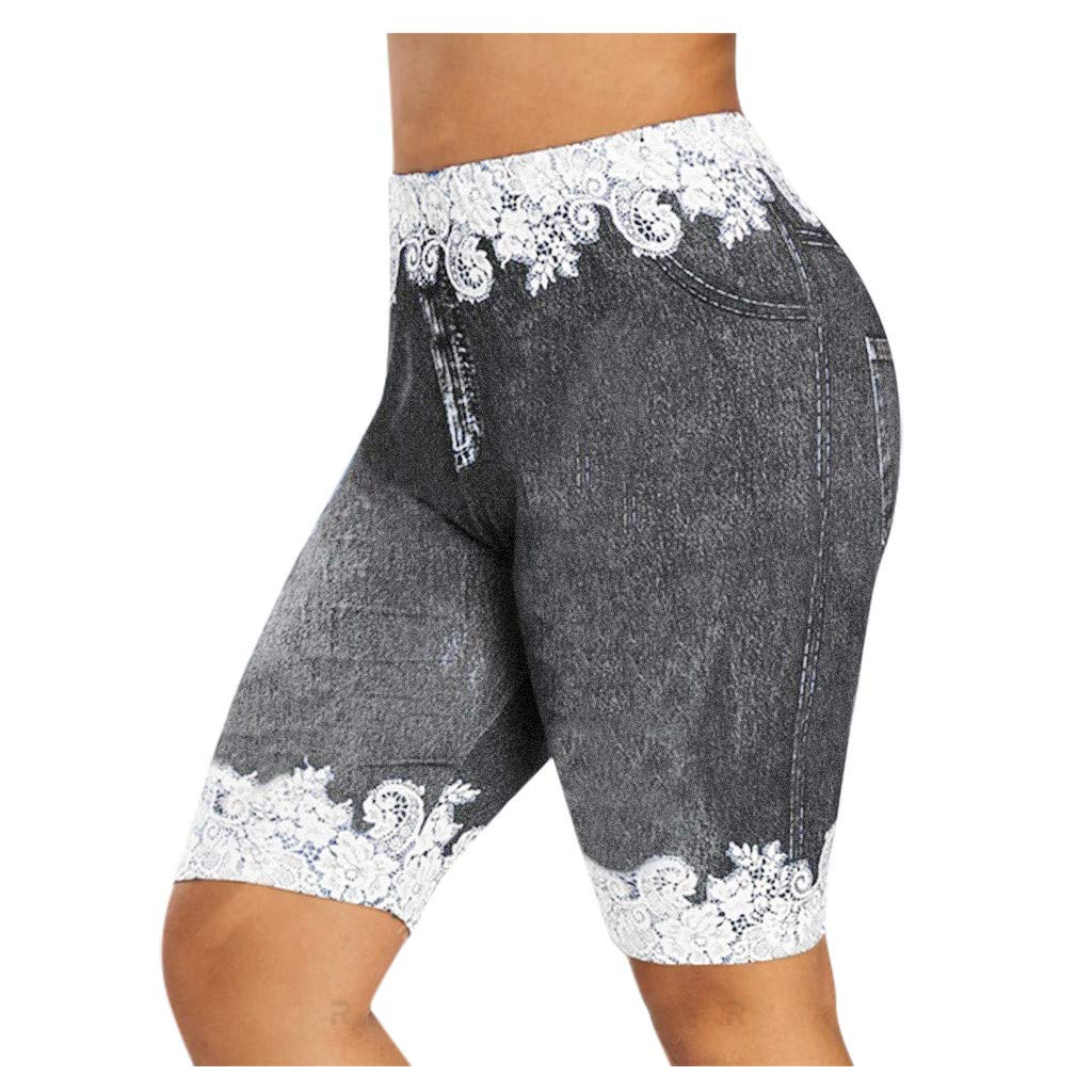 Women's High-Waisted Yoga Shorts - Breathable Compression Workout Capris for Running, Cycling & Gym - Moisture-Wicking Activewear Leggings (Perfect for Yoga, Pilates & Home Fitness)