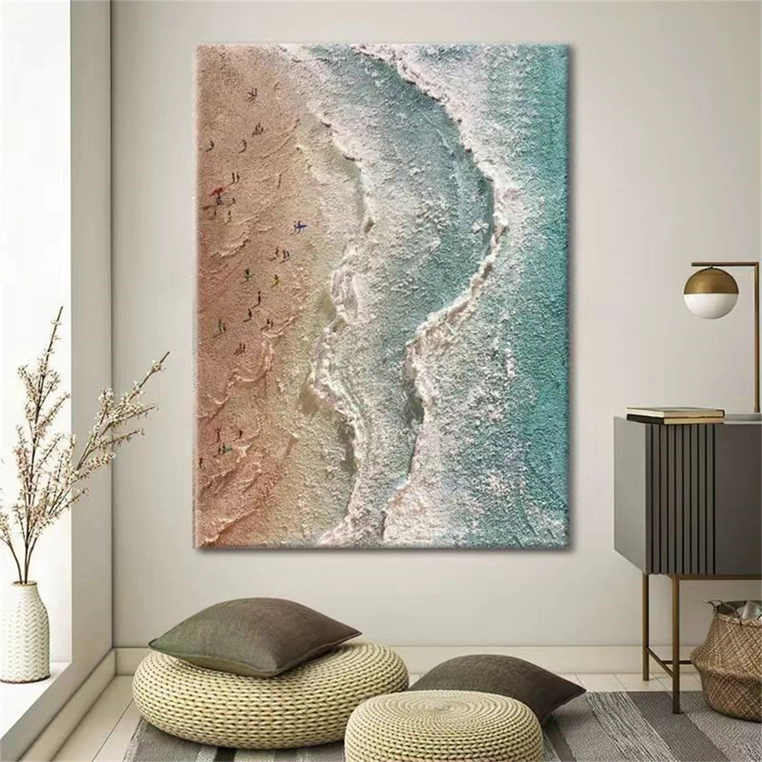 Ocean and Sky Painting #OS 053 - Stunning Seascape Wall Art for Home & Office Decor - Perfect for Living Room, Bedroom or Beach House