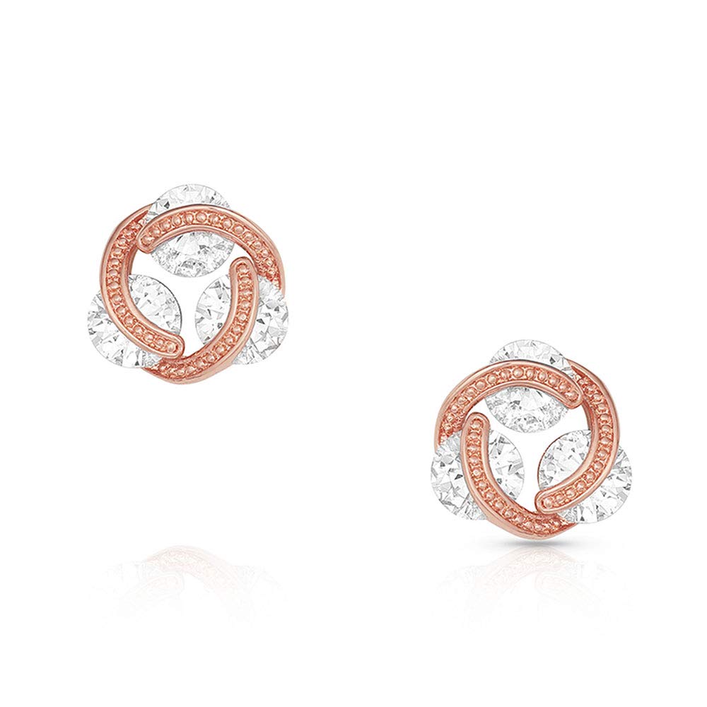 Montana Silversmiths Sterling Silver Rose Earrings for Women - Dainty Floral Stud Ear Jewelry - Perfect for Weddings, Date Nights & Special Occasions