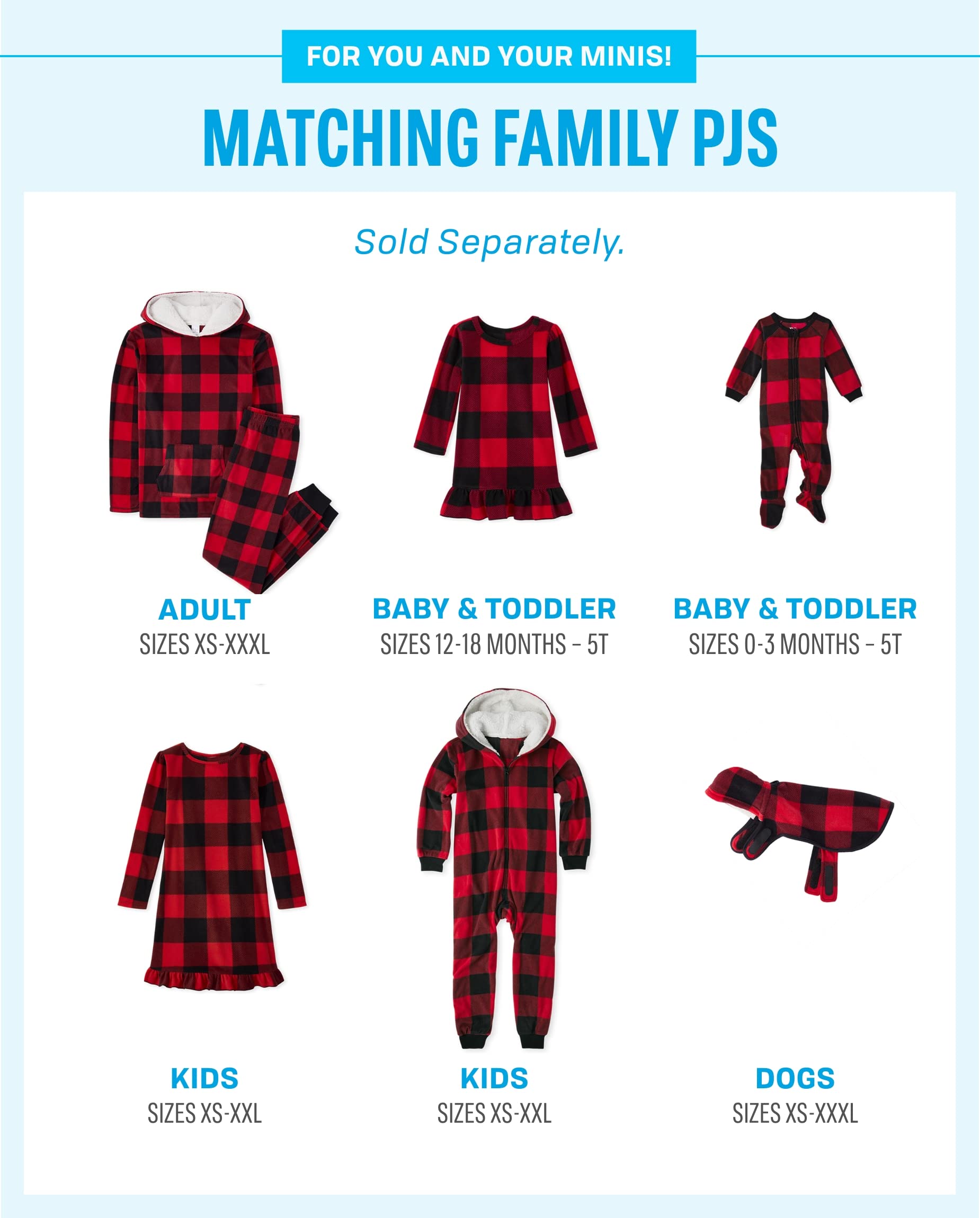 Kids' Christmas Pajama Sets - Family Matching Fleece Pajamas for Holiday Photos