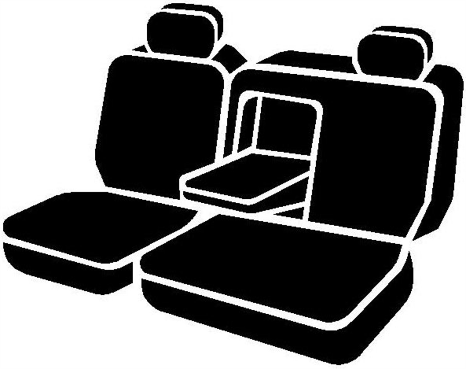 Fia TR42-17 BLACK Custom Fit Rear Seat Cover 60/40 Split - Saddle Blanket Style for Trucks & SUVs | Durable & Stylish Protection for Pets, Kids & Spills | Perfect for Road Trips & Daily Commutes
