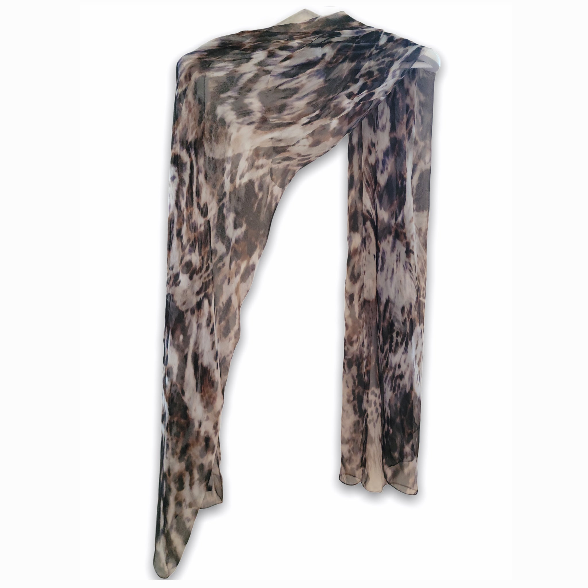 Luxury Brown Leopard Print Modal Silk Scarf - Soft & Elegant Fashion Accessory for Women, Perfect for Parties, Weddings & Everyday Style