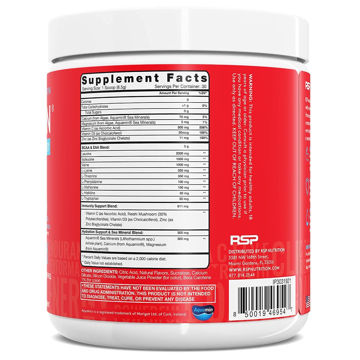 RSP AminoLean Pre & Post Workout Combo - BlackBerry & Tropical Punch for Gym & Recovery