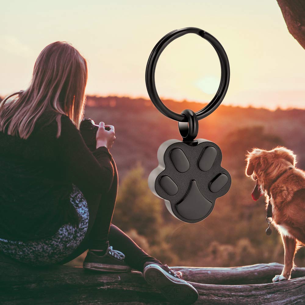 Pet Cremation Jewelry Urn Keychain - Memorial Ash Holder for Dogs, Cats & Humans - Keepsake Urn Pendant for Women & Men - Perfect for Honoring Loved Ones at Home, Travel or Special Occasions