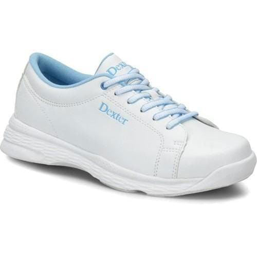 Dexter Women's Raquel V White & Blue Wide Width Bowling Shoes - Perfect for League Play & Casual Bowling