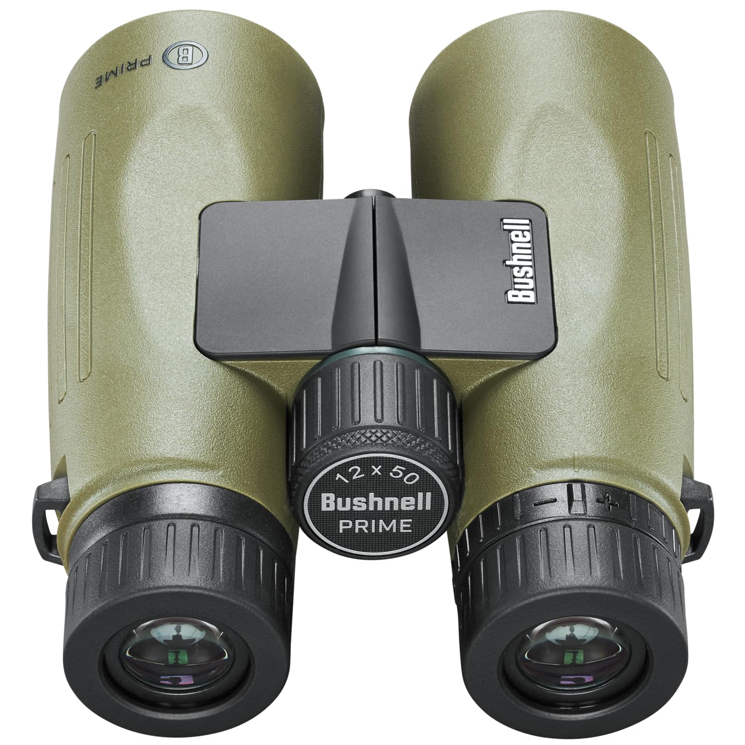 Bushnell Prime 12x50 Waterproof Binoculars with Vault Bino Caddy - High Power Hunting & Bird Watching Binocular Set for Outdoor Adventures, Hiking, Camping & Wildlife Observation