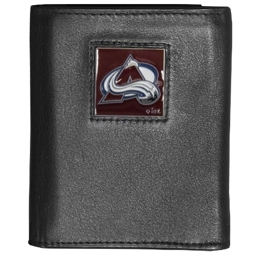 NHL Executive Genuine Leather Tri-Fold Wallet for Men - Official Licensed Hockey Sports Wallet - Perfect Gift for NHL Fans & Business Professionals