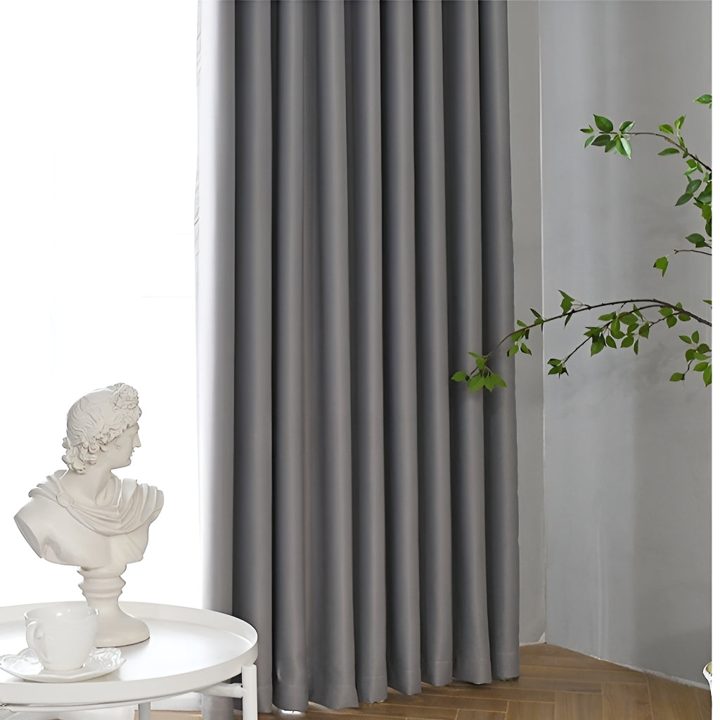 Presley Polyester Minimalist Soundproof Blackout Custom Curtains - Thermal Insulated Window Drapes for Bedroom, Living Room & Home Theater