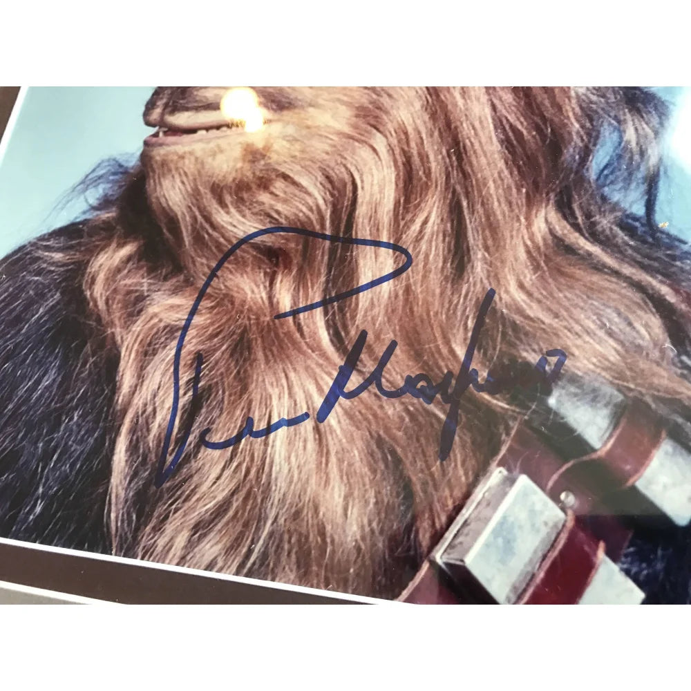 Peter Mayhew Signed 8x10 Photo Framed with JSA COA - Authentic Star Wars Chewbacca Autograph - Perfect for Collectors, Fans & Home Theater Decor
