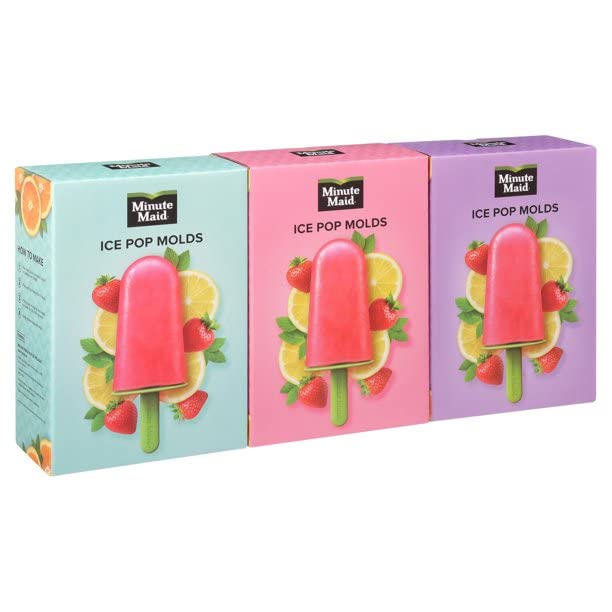 Minute Maid Ice Pop Molds (Red) - 6 Pack Reusable Popsicle Makers for Homemade Frozen Treats - Perfect for Summer Parties, Kids Snacks & Healthy Desserts