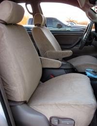 Durafit Custom Seat Covers for 2000-2004 Toyota Sequoia - Exact Fit Front Bucket Seats in Premium Gray Twill Fabric | Perfect for Road Trips & Off-Road Adventures