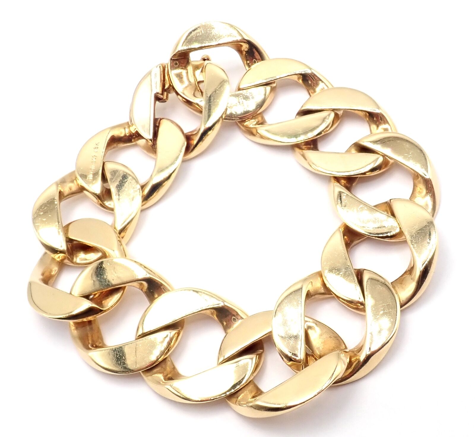 Authentic Vintage Tiffany & Co 18k Yellow Gold Heavy Curb Link Bracelet - Luxury Jewelry Gift for Women, Perfect for Weddings & Special Occasions