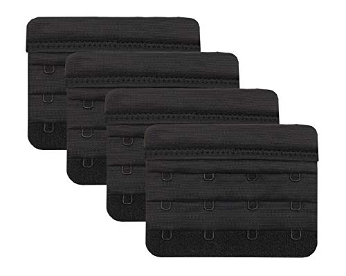 Bra Extender 4 Hooks-black