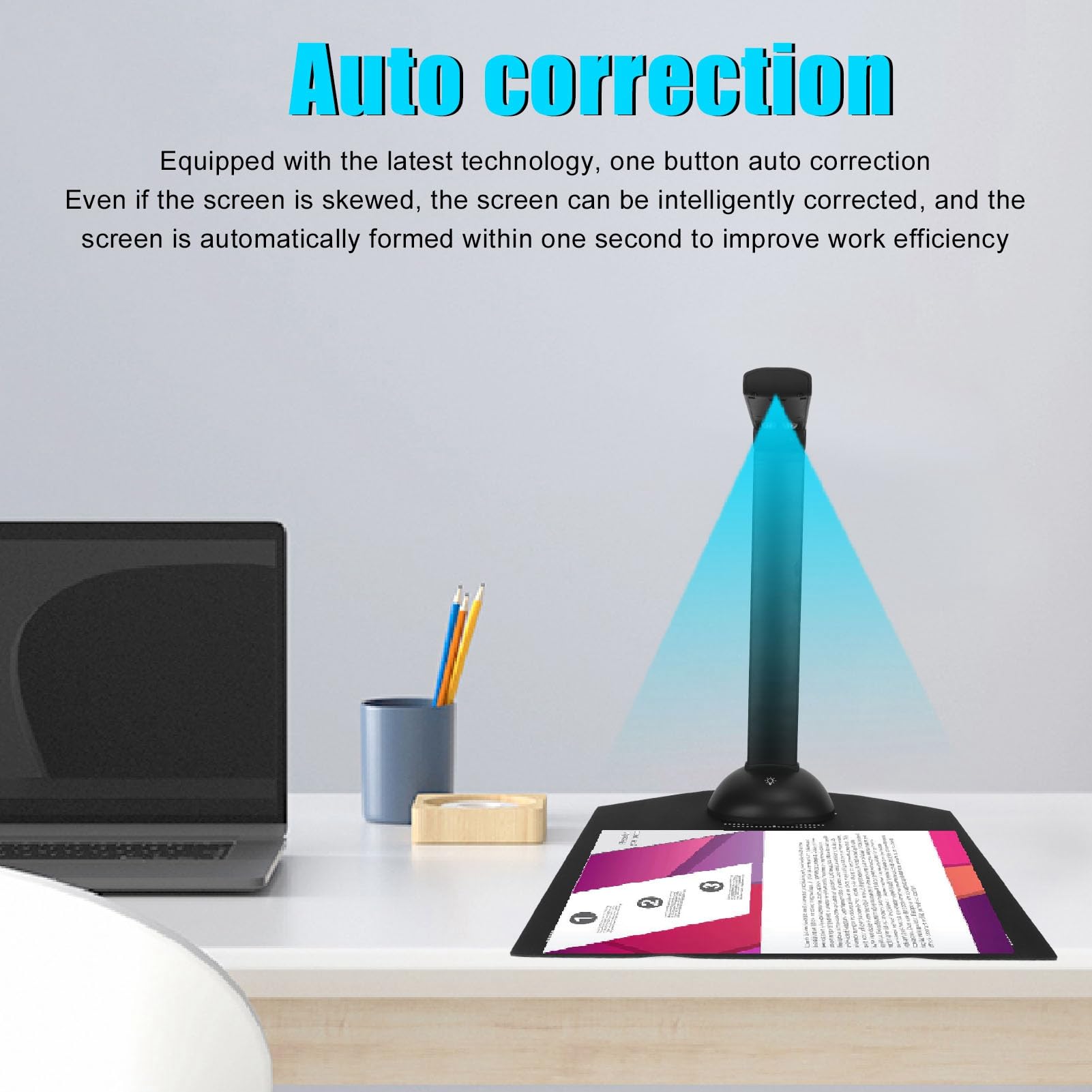 Foldable A3 A4 Document Camera & Book Scanner - HD Video Recording for Teaching, Online Classes, Office Work & Manuscript Scanning | Portable Scanner for Teachers, Students & Professionals