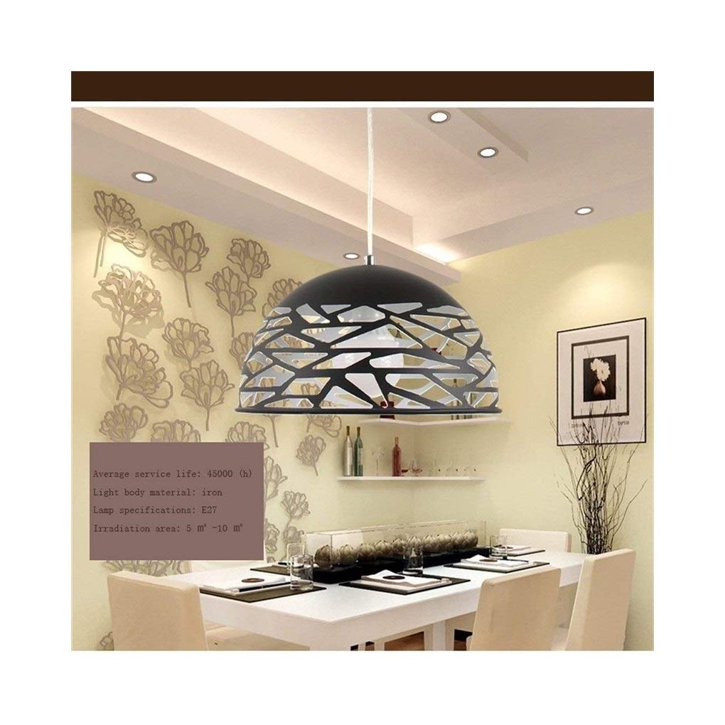 Modern Minimalist Iron Chandelier - Elegant Hollow Design for Restaurant, Living Room, Bar & Internet Cafe - Creative Lighting Fixture for Home and Commercial Spaces