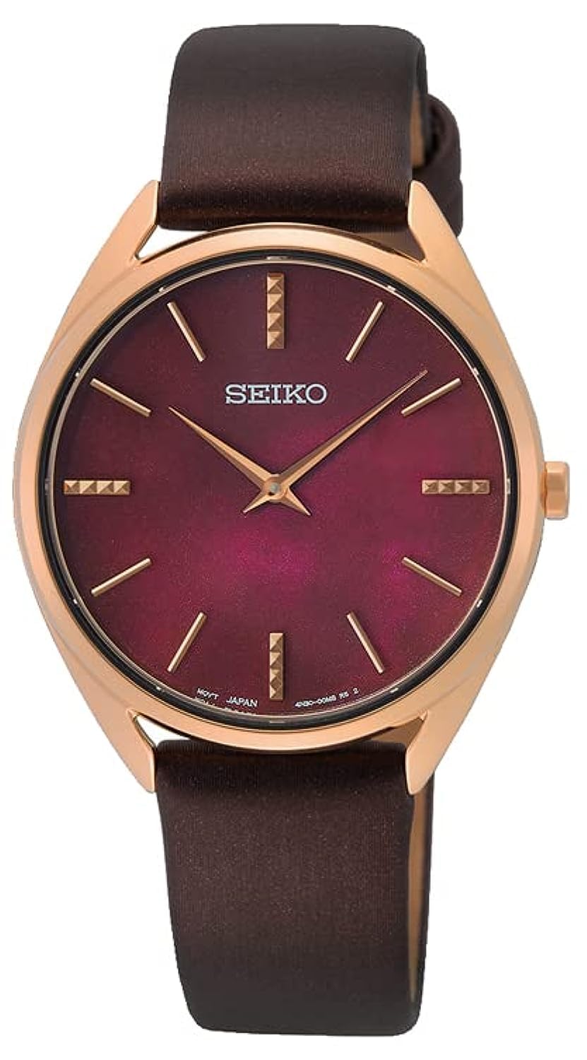 SEIKO SWR082 Ladies Watch - Elegant Pink Dial Quartz Watch for Women, Water Resistant, Stainless Steel Band | Perfect for Everyday Wear, Office, and Special Occasions