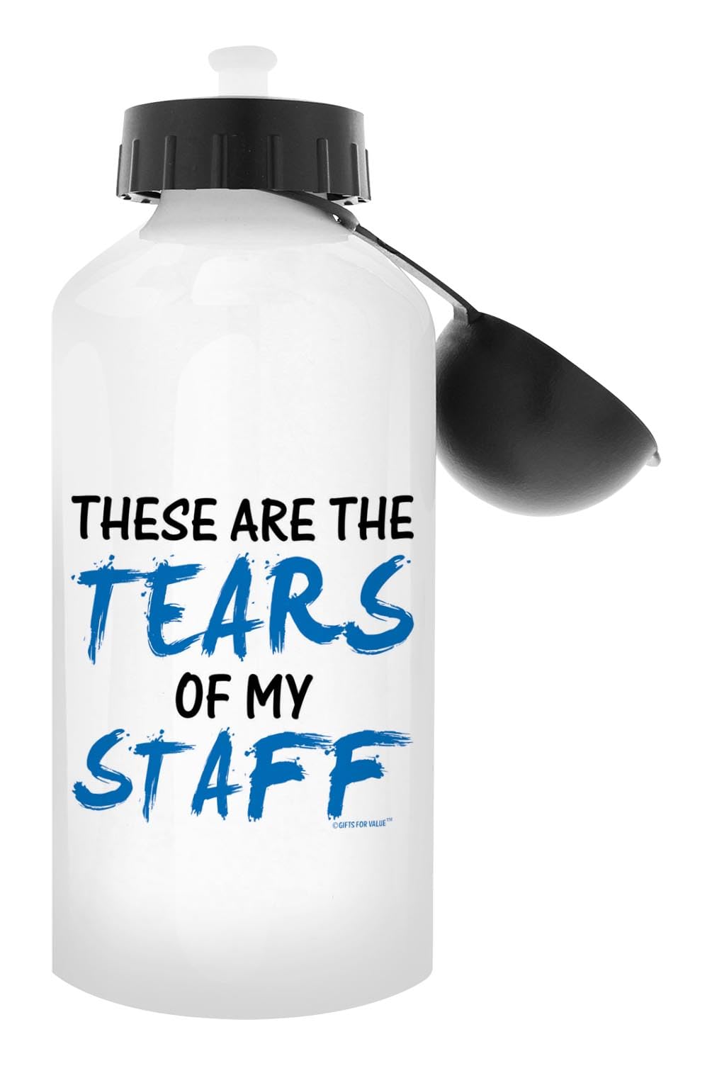 Funny Boss Gifts for Women - Aluminum Water Bottle with Cap & Sport Top (White) - Humorous Coworker Gag Gift for Birthday, Boss Day & Office Pranks - Perfect for Workplace Jokes, Appreciation Gifts & Staff Motivation