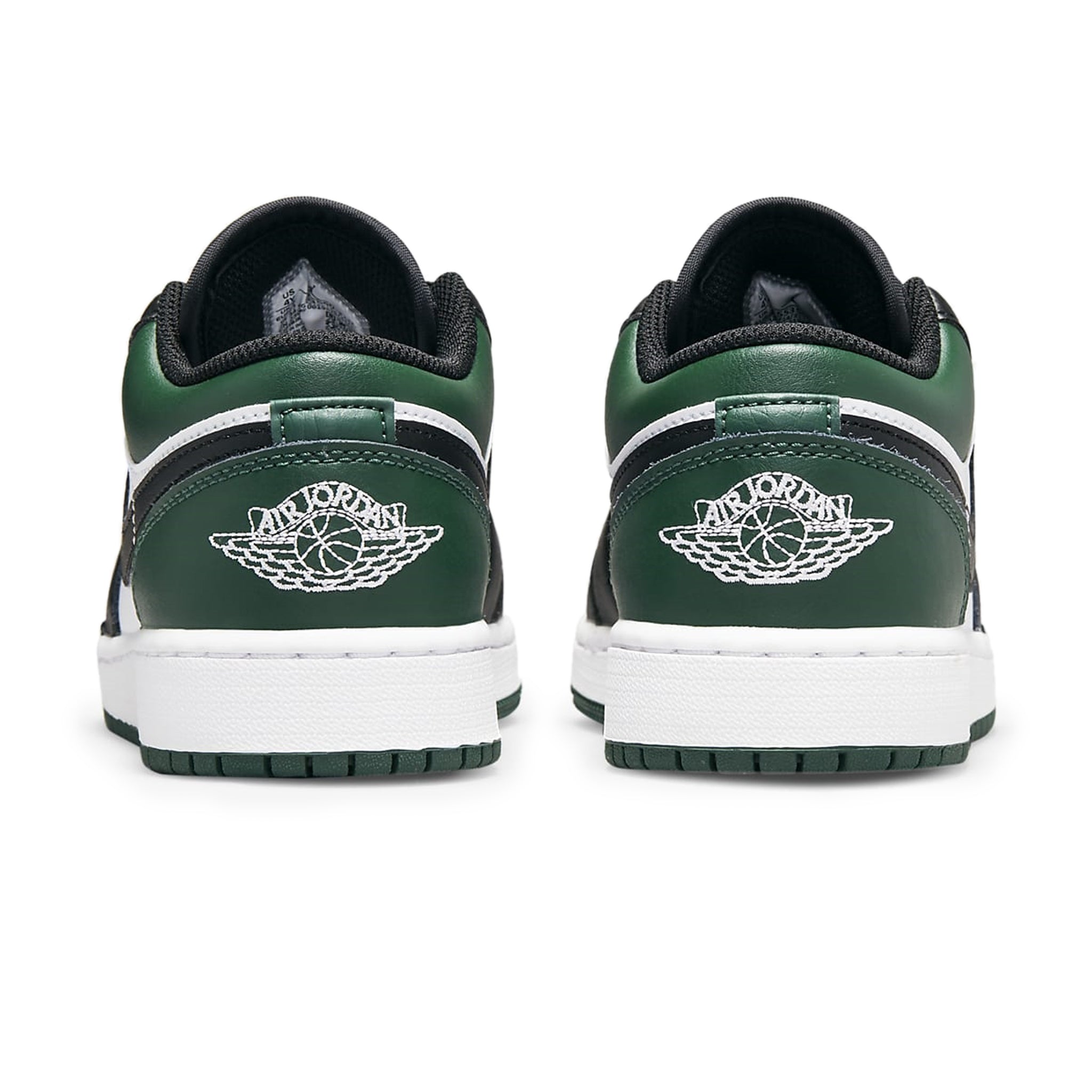 Air Jordan 1 Low Green Toe GS Basketball Shoes - Retro Style Sneakers for Women & Girls - Perfect for Casual Wear, Street Fashion & Sports