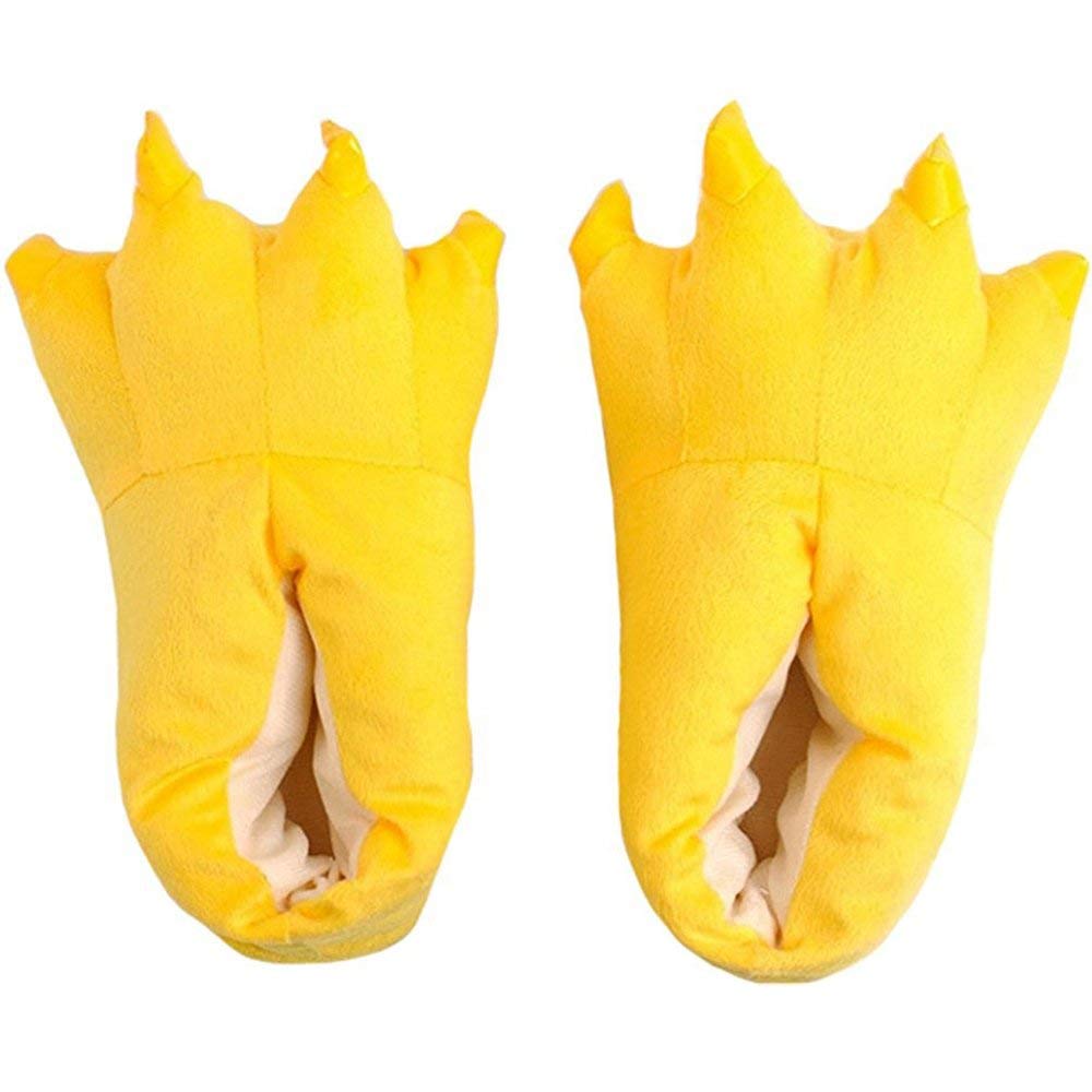 Akanbou Monster Paw Plush Slippers - Cute Cosplay Claw Slippers for Adults, Soft Furry House Shoes for Indoor Comfort - Perfect for Halloween Costumes, Anime Conventions & Cozy Home Wear