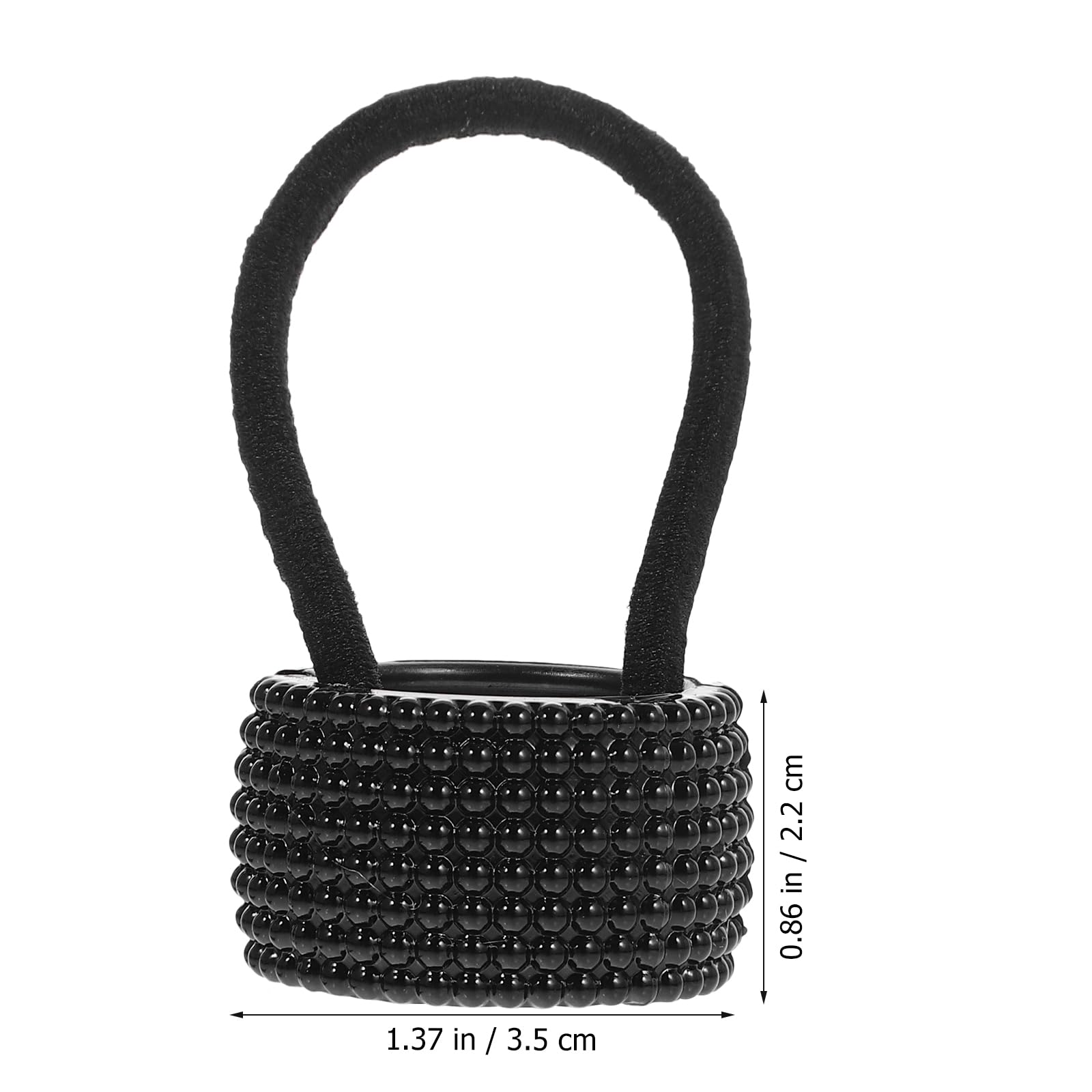 KESYOO Punk Gothic Elastic Hair Tie Band - Black Crystal Beaded Ponytail Cuff Wrap Holder for Women & Girls | Perfect for Parties, Concerts, Gothic Fashion & Everyday Wear
