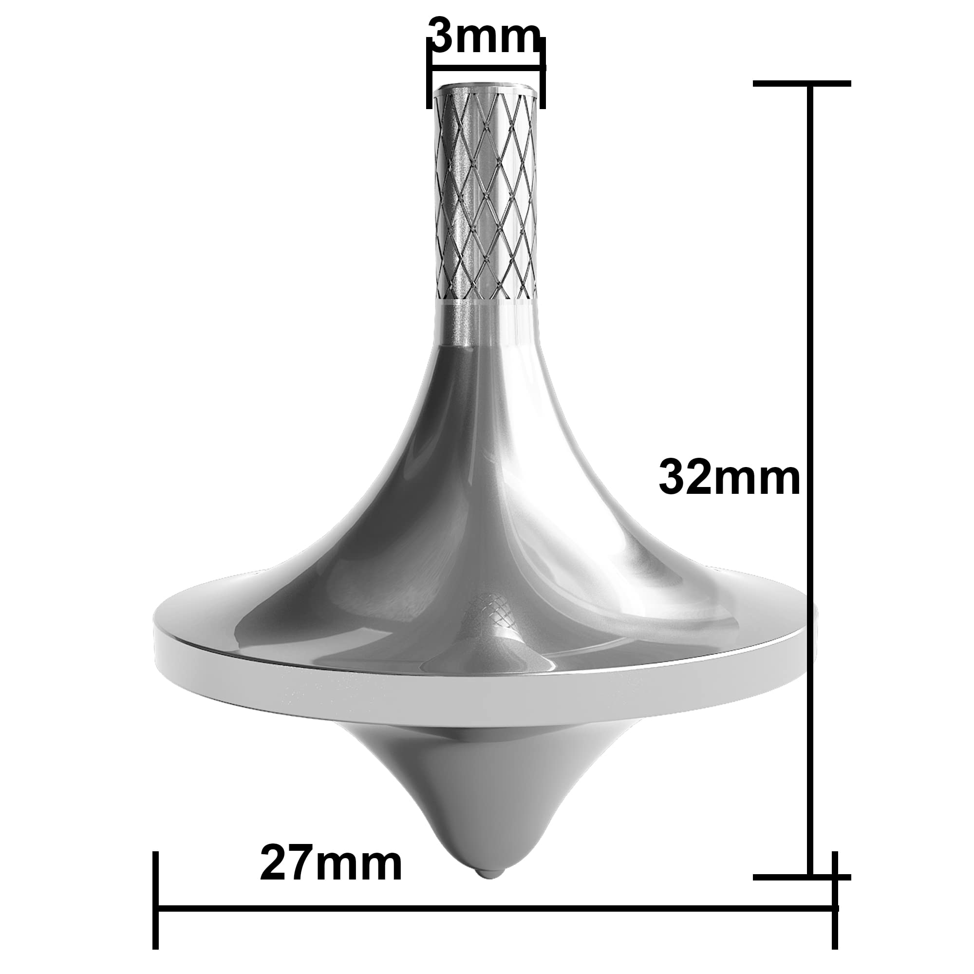Premium Metal Spinning Top - High Precision Gyro Toy for Stress Relief & Focus (Silver, Gold, Black) - Perfect for Office Desk, Classroom & Fidget Toy Collection