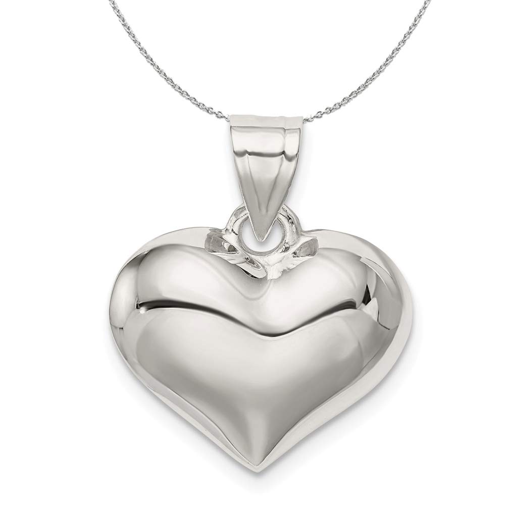 Sterling Silver Heart Necklace with Black Bow - Perfect for Gifts & Elegant Occasions