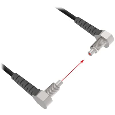 PIAT43UTA-VL Angle Fiber Optic Sensor - Plastic Fiber, Opposed Mode, 1m Length, Sensing End Segments 1/2/3 (Angle/Thread/Thread) - Model 93161 | Ideal for Industrial Automation, Machine Safety & Precision Alignment Applications