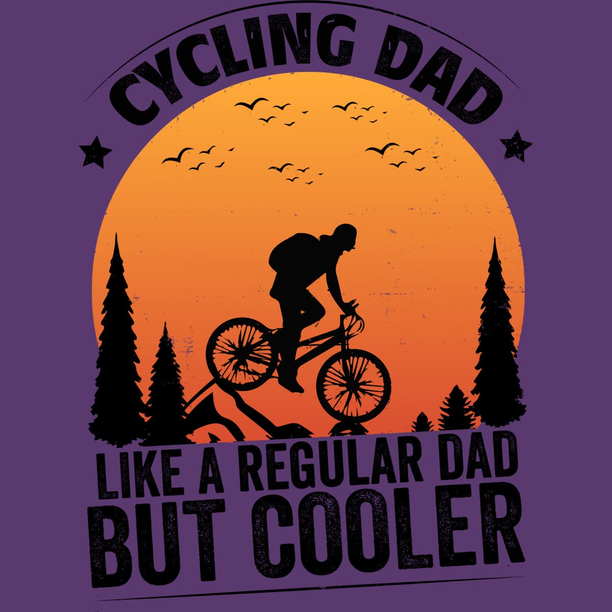 Design By Humans Men's Cycling Dad Like A Normal Dad But Cooler Graphic T-Shirt - Cool Father's Day Gift for Cycling Enthusiasts - Perfect for Bike Rides, Father-Son Activities & Casual Wear