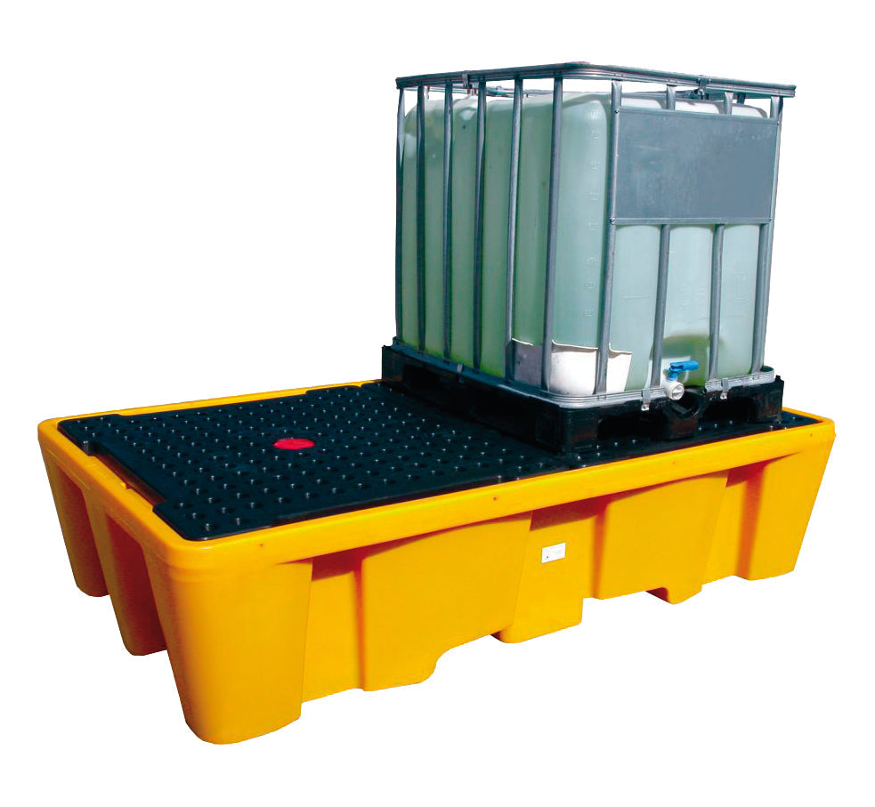IBC Containment Pallets - Heavy Duty Spill Control Pallets for Industrial Storage & Chemical Containment | Perfect for Warehouse, Factory & Hazardous Material Handling