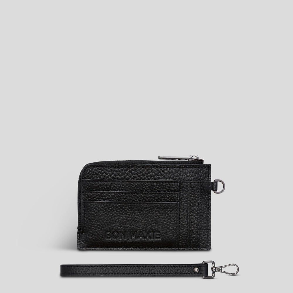 Everyday Leather Mini Wallet for Women & Men - Slim RFID Blocking Card Holder - Black | Perfect for Travel, Business & Daily Use