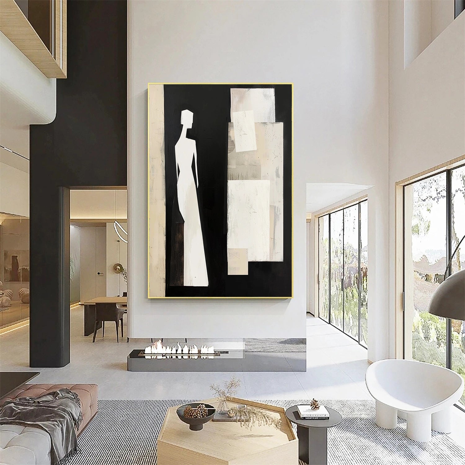 Contemporary Abstract Minimalist Wall Art Canvas Print #CW012 - Modern Home Decor for Living Room, Bedroom & Office