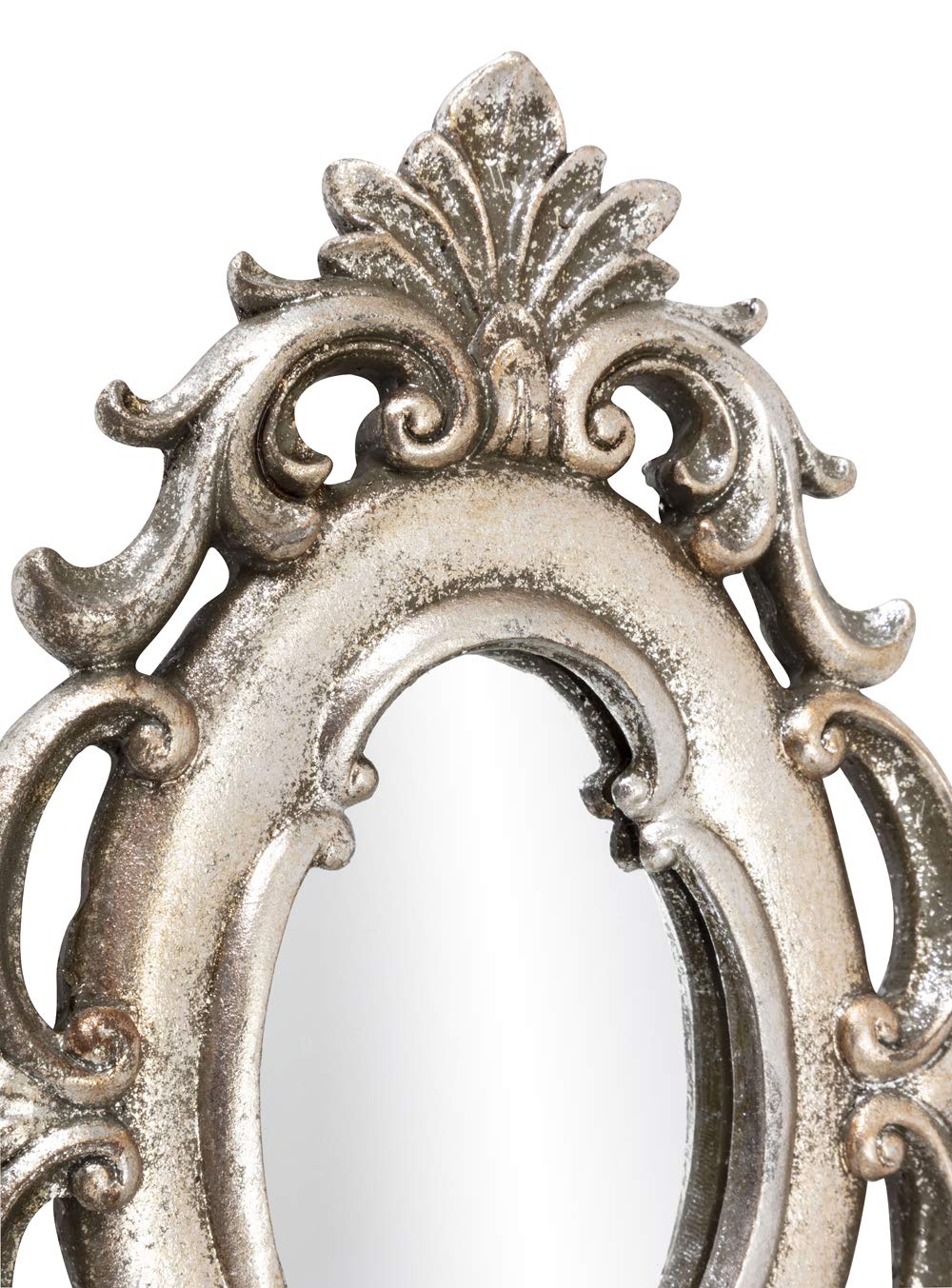 IMAX 52977-7 Loletta Victorian Inspired Mirror Set of 7 - Elegant Silver Wall Decor for Living Room, Bedroom & Entryway