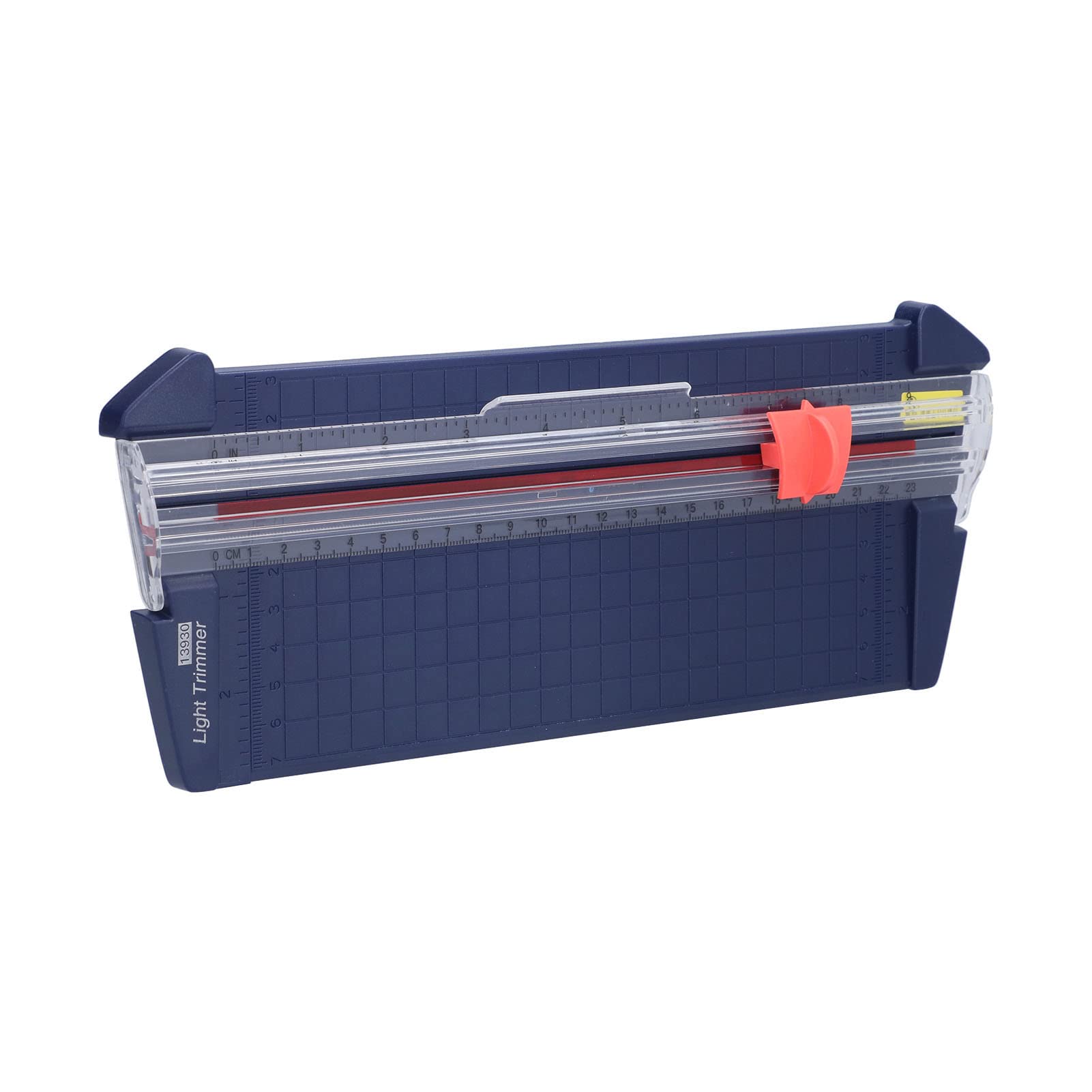 Compact Paper Trimmer & Cutter - Portable Mini Paper Cutting Tool for Photos, Documents, Scrapbooking | Easy to Use with Convenient Blade Replacement (Navy Blue) | Perfect for Office, School, Crafting & DIY Projects