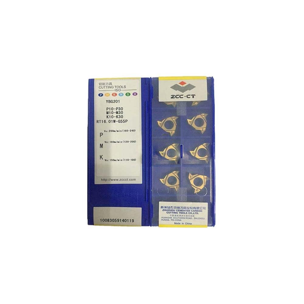 Original ZCC CT 100% Carbide Turning Insert RT16.01 RT16.01N G55P RT16.01N-G55P YBG201 - High Precision Metal Cutting Tool for CNC Lathe & Milling Machines in Industrial Manufacturing