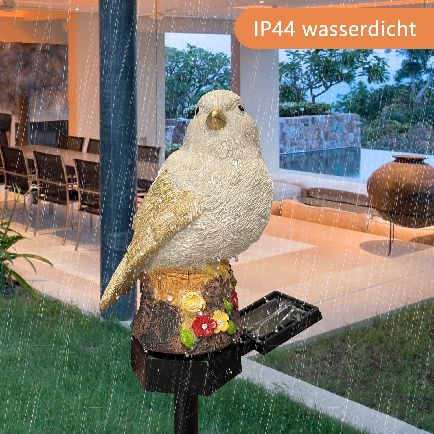 Solar Garden Lights Outdoor - Waterproof LED Bird Lights for Yard, Patio, Pathway & Landscape Decoration | Energy Saving Night Lighting for Garden, Lawn & Backyard Decor