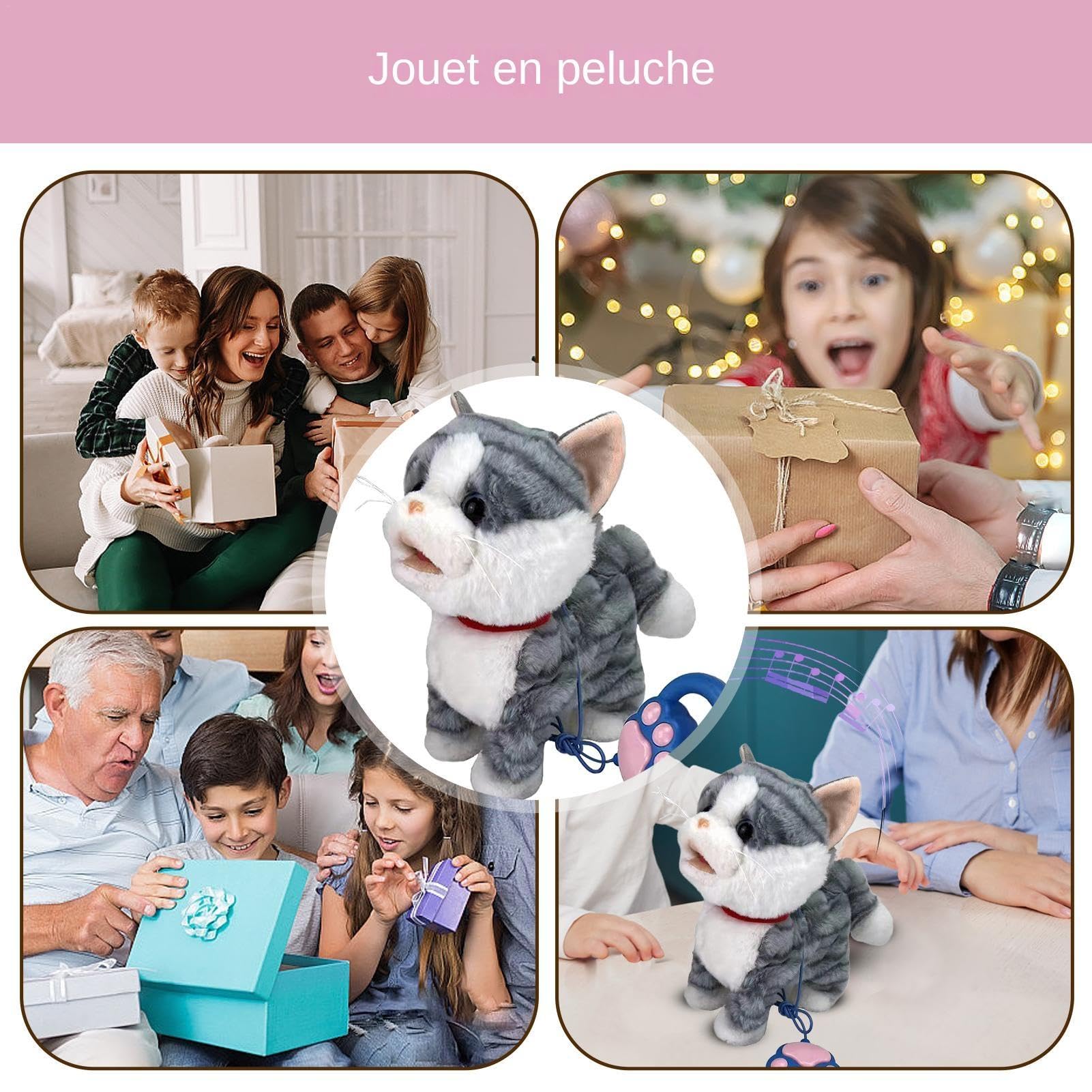 Interactive Electric Walking Plush Cat Toy for Kids - Soft Stuffed Animal with Fun Sounds & Motion, Perfect for Playtime & Pet Entertainment | Unique Gift for Cat Lovers