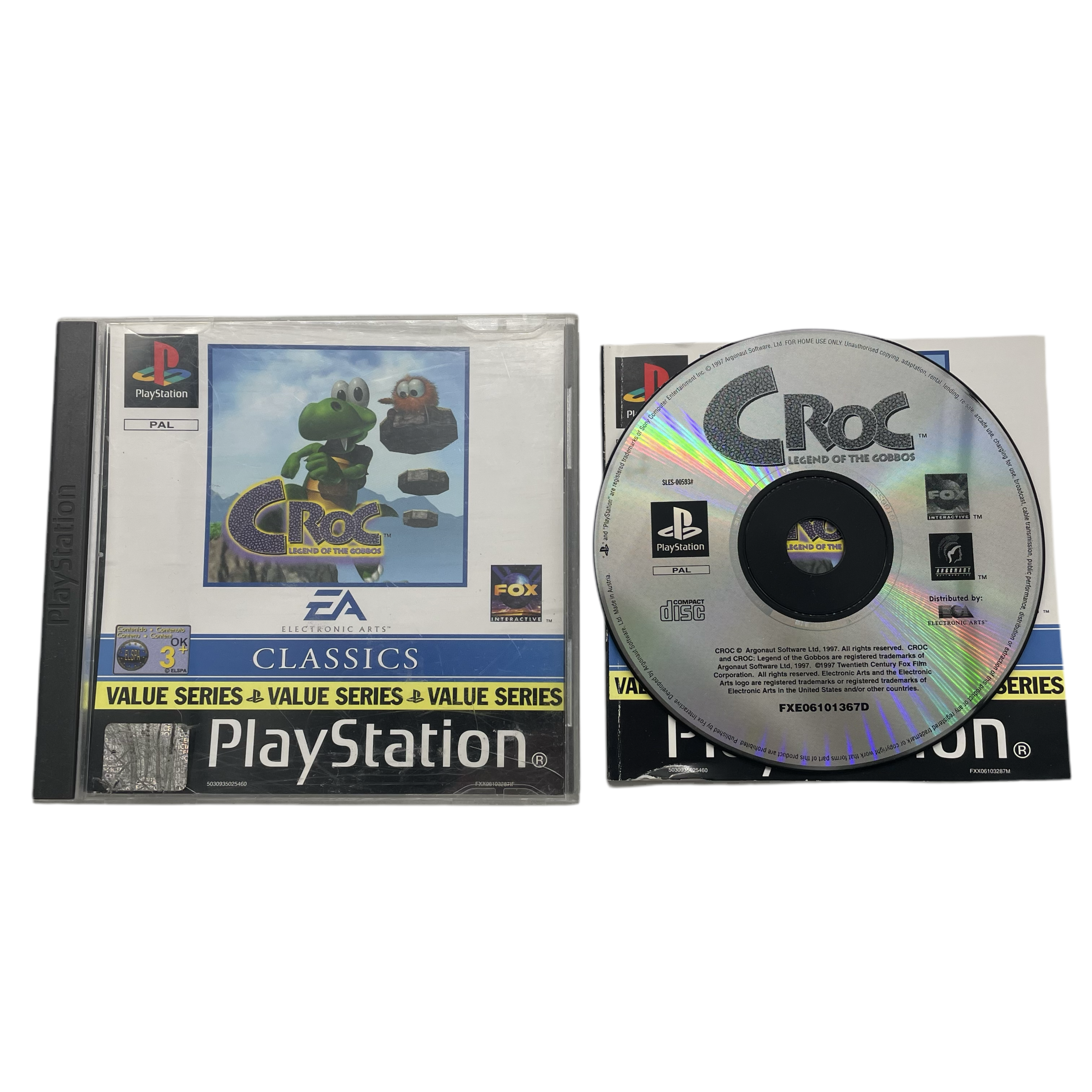 Croc Legend of the Gobbos PS1 Game for PlayStation 1 - Complete with Original Manual (PAL Version) | Classic 3D Platformer Adventure for Retro Gaming Enthusiasts