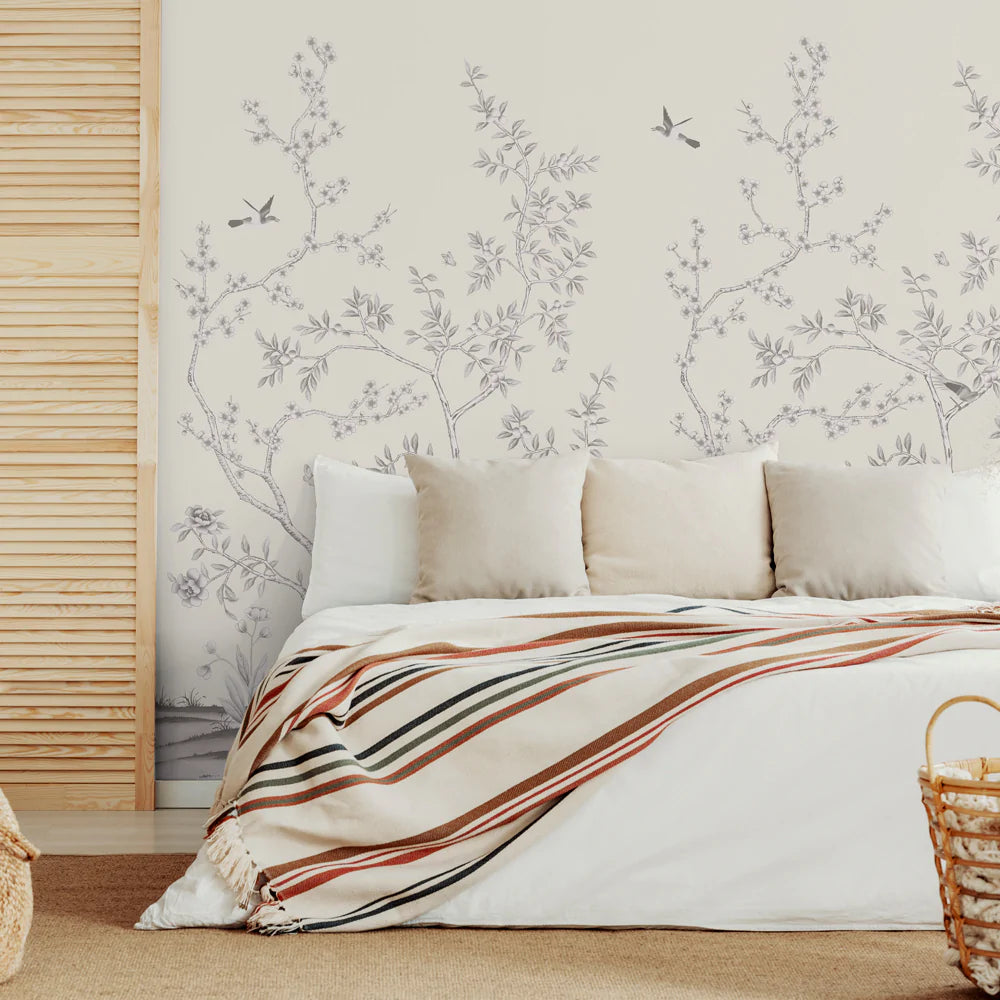 Self-Adhesive Garden Wall Mural - Easy Peel & Stick Wallpaper for Home Decor, Living Room, Bedroom & Nursery - Nature Inspired Botanical Design for Indoor Walls