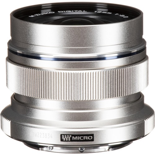 OM SYSTEM M.Zuiko Digital ED 12mm f/2.0 Wide Angle Prime Lens (Silver) - Perfect for Landscape, Street & Low Light Photography | Compatible with Olympus & Panasonic Micro Four Thirds Cameras