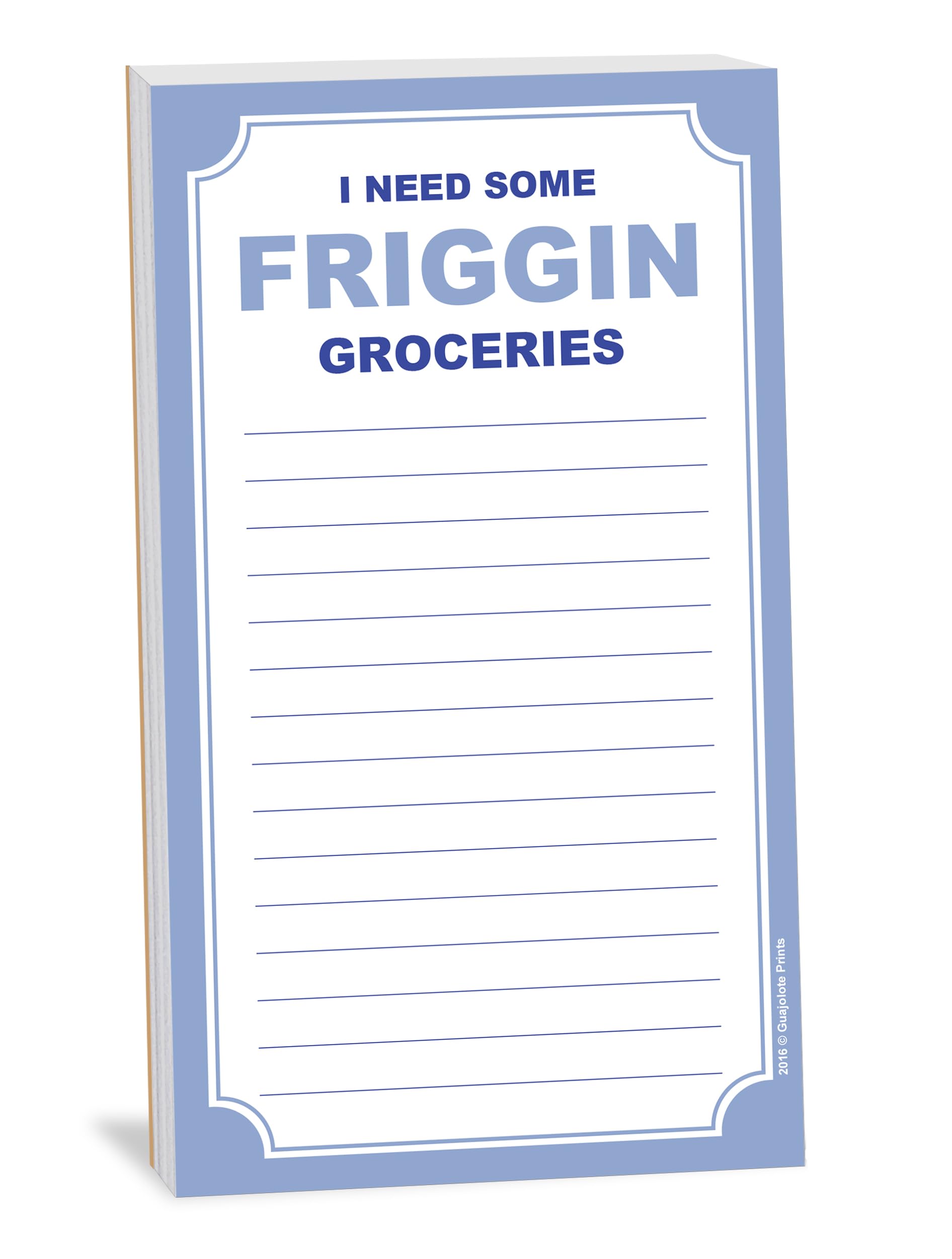 Funny Magnetic Grocery List - 50 Sheets for Fridge Shopping